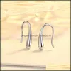 Charm Sterling Sier Earwires Fransızca Kanca Cazibesi Küpe Konnektörü Bulguları 925 KULLANIM BİLEŞENLERİ KABULLARI 5 Çift C3 Damla Teslimat 20 Dhykw