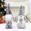 Рождественские украшения выдвижные гноме длинные ноги стоят безлико Санта -куклы лесо -старик Той Той Том