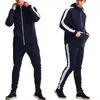 Survêtements pour hommes vêtements de sport à manches longues couleur veste à glissière à capuche pantalon de jogging décontracté costume pour hommes