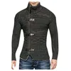 Hommes chandails pull solide longue automne Blouse et pull col roulé hiver manches haut pulls petit manteau 220919