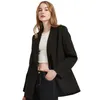 Kadınlar Suits Blazers Sonbahar ve Bahar Kadın Blazer Ceket Gündelik Düz Renk Çift göğüslü Cep Dekoratif Ceket 220916