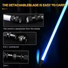 LED Swords/Guns Wanarico متغير مقبض المعادن Lightsaber RGB 7-Color مع ضرب الصوت FX Duel Metel USB الشحن 220919