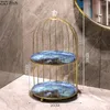 Crochets 1/2 couche à oiseaux Cage de rangement de rangement étagère de salle de bain cosmétique bijoux tasse nordique style