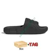 Topp sandaler med låda adilette 22 Slide Beach Designer Sandaler män kvinnor tofflor svart grå magi lime st öken sand ben vita lyxskor flip flops