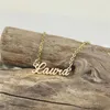 Colar personalizado de nomes personalizados jóias personalizadas Mulheres de colares de gargantilha de rosa de ouro prateado pingentes de dama de honra gravada Golds236y