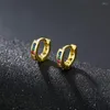 Hoop Earrings Vintage Colorful Crystal Cartilage For Women Circle Round Clip On Ear Cuff Earing Trend 2022 Jewellry Gifts KBE144