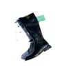 2022 Top Fashion G's Chelsea Boots For Woman 35-40 Autumn en Winter Nieuwe Black Leather Metal Standard Boot Round Round Teen Damesschoenen Dress Boot
