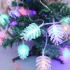 Cordes À Piles 1.2M 10 Leds 2.5M Pomme De Pin LED Guirlande Lumineuse Pour L'extérieur Intérieur Noël Vacances Décoration De Fête De Mariage