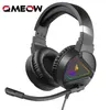 Słuchawki słuchawkowe QMeow z przewodowym zestawem słuchawkowym LED HiFi 4D stereo słuchawkowe z składanym mikrofonem do laptopa na PC T220916