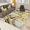 Mattor 2000mm x 3000mm rektangul￤ra mattor 3D vardagsrum lotus blomma matta soffa soffbord matta sovrum yoga pad studie d￶rr