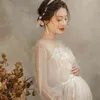 Robes de maternité femme robes de maternité de robe de tulle pour photoshoot en mailles de grossesse de grossesse en perspective de la robe en perspective