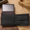 Genuine Leather Men Wallet Premium Product Real Cowhide Wallets For Man Short Black Credit Card Cash Receipt Holder Purse