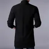 Mens Sweaters Coats Fashion Autumn Slim Long Solid Color Knitted Jacket Casual Cardigans 3XL 220919