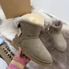 Kid Parent-child Short boot Designer sheepskin snow Boots cream color platform thin breathable light shoes Leather top fashion Genuine Woman shoe with box1 size 35-40