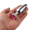 Itens de beleza plug plug back quintal jóias de metal liso vibrador anal