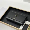 Wallets Bag Crossbody Long Chain Wallet Genuine Leather Smooth Surface Multiple Colors Banknote Clip Good Quality Women Purse Classic Latch