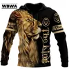 Erkek Hoodies Sweatshirts Marka Moda Sonbahar Aslan Hoodies Beyaz Kaplan Cilt 3d Tüm Baskılı Erkek Sweatshirt Unisex Zip Külver Sıradan Ceket 220919