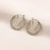 High-End-Marken-Designer-Kristall-Ohrstecker, luxuriöser Damen-Edelstahl, 18 Karat vergoldeter Silber-Ohrring, Charm-Geometrie, runder Eardrop, Damen-Hochzeitsschmuck