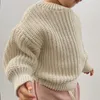 Pullover casual kinderen meisje jongen gebreide truien herfst winter solide kleur losse jumpers kinderen ronde kraag lange mouw pullover tops 0-6y 220919