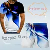 Men's Tracksuits fashion Eagle print 3D T-shirt designer men's suit shirt fancy Hawaiian Beach Short Sleeve Shirt Top 220919