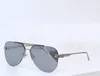 Moda luksusowy projektant popiołu okulary przeciwsłoneczne 1261 Męskie metalowy pilotek kształt druku