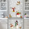 Juldekorationer L Snowflake Windows Clanges Stickers Snowman Window Decals White For Glass PVC Static Winter Party Holida MxHome Amlct