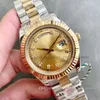 Luxus Mens Womens Fashion 41mm goldene Uhren automatische mechanische Designer Frauen Log Watch 904L Edelstahl Marke Männer WristW202P