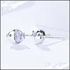 Charm Cute Tiny Fish Charm Earring Stud 925 Sterling Sier Women Gift Cz Jewelry Rhodium Plated Drop Delivery 2021 Earrings Dhseller201 Dhyw4