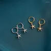 أقراط Hoop LKO 925 Sterling Silver Ear Buckle Fashion Beach Beach Starfish for Women Minimalist Jewelry Associory