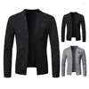 Pulls pour hommes Manteau tricoté pour hommes Cardigan confortable Avant ouvert Chaud Chic Pull de couleur pure