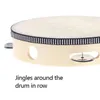 DEGLI DRUM DRUM da 6 pollici TAMBOURINE HAND HAND TAMBOURINE BIRCH JINGLES JINGLES SCUOLA MUSICALE MUSICALE KTV Partys Toy