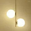 Lampy wisiorek Nordic Loft Art Glass Bubble Cafe LED żyrandol Kreatywny prosty nocny sypialnia restauracyjna wiszące oprawy oświetleniowe