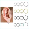 N￤sringar tappar nya grossist rostfritt st￥l ￖppen n￤sa Hoop Ring Studs Ear Bone Nail Nice Body Pierce Jewelry 83 E3 Drop Delivery 2 Dhhay