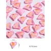 Nail Art Decorations 50Pcs/Bag Aurora Candy Crooked Heart Decoration Mocha Glass Crystal Rhinestone Charms AB Color Gems Jewelry Parts DZ-91