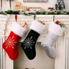 Décorations de Noël Chaussettes de Noël avec bonhomme de neige Père Noël Elk Ours Décor Noël Bonbons Cadeau Sac de friandises Cheminée Arbre de Noël De4597370