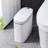 Bacs à déchets 14L Capteur intelligent poubelle peut électronique automatique des toilettes de salle de bain ménage salon étanche à couture étroite étanche 220919