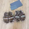 22ss new fashion leopard fur slippers unisex Furry Faux-Shearling Slides sandals with box and dust bag