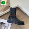 Moda Neumático Chelsea Plataforma Botas aumento de altura 5.5CM zapatos Blanco triple negro suela transparente ébano rosa Hierba Kiwi Mandarina botines de lujo