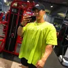 Men's T Shirts 2022 Mens Run Sports Cotton T-shirt Gym Fitness Bodybuilding Short Sleeve Slim Shirt Male Workout Training Tee Tops Apparel