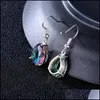 Dangle Chandelier Fashion Rainbow Colorf Natural Gem Dangle Earrings Ear Hook Women المجوهرات 4527