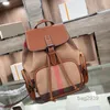 Sacs d'￩cole Femmes Classic Packback Sac Horseferry Panel Panel Calfskin Pocket Handsbags de grande capacit￩ Color de haute qualit￩