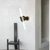 White Tube Resin Bottom Wall lamps For Bedroom Bedside Foyer Washroom Living Room Toilet Bathroom Decor Wall Sconce