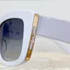 Sonnenbrille mit abgestuften Gläsern für Damen und Herren, 1024, Luxus-Designer-Cat-Eye-Brille mit kleinem Strukturrahmen, modische, voluminöse Bügel mit dem klassischen goldfarbenen Metall-Logo