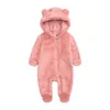 Rompers Autumn Winter Infant Cartoon Bear For Born Baby Costume Boys Jesksuit Ogólnie dziewczęta romper bawełniany ubrania z kapturem 220919