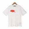 브랜드 럭셔리 티셔츠 팜스 T 셔츠 PA 의류 스프레이 글자 짧은 슬리브 봄 여름 조수 남자와 여자 티 티 탑 2024의 디자이너