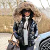 Women's Down Parkas Winter Black Woman Jacket Fur Hooded Long Sleeve Thick Coats Female Zipper Casual Solid Color Warm Jackets Parkas Clothes 220919