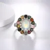 Solitaire Ring GZ Zongfa عالية الجودة الطبيعية Opal Tourmaline GEM 925 Sterling Silver Custom Wedding Rings المجوهرات النساء 220916