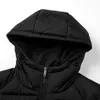 Mens Down Parkas Winter Bomber Jackets Hooded for Casual Cargo Jacket Black Overcoat Outdoor Warm Windbreaker Coat 220919