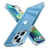 Duidelijke schokbestendige telefoonhoesjes voor iPhone 14 13 12 11 Pro Max Mini Silicone Case X XR XS Max 8 7 6s 6 Plus SE Back Cover
