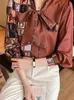 Kvinnors blusar sommarblus långärmad topp kvinnlig kläder koreansk modeskjorta poplin fritid båge -brev lös